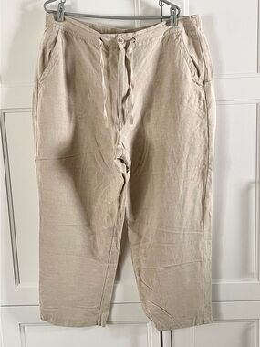 Men's Casual Drawstring Linen-Blend Pants — size 1XB